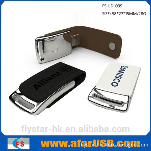 4GB / 8GB New quality leather usb flash drive with embossed logo